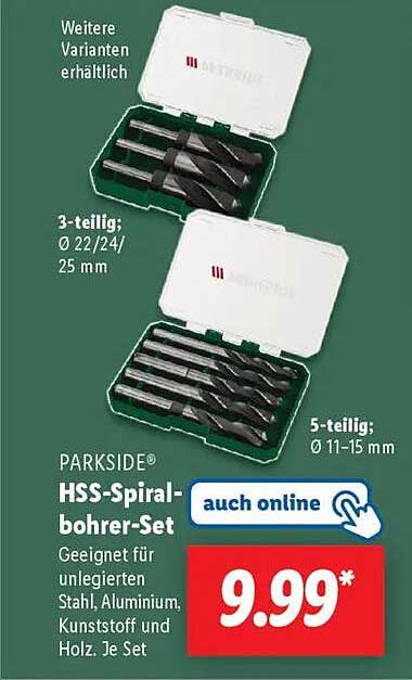 PARKSIDE® HSS-Spiralbohrer-Set