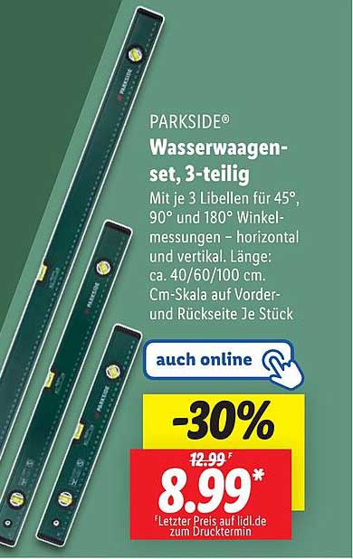 PARKSIDE® Wasserwaagen-set, 3-teilig