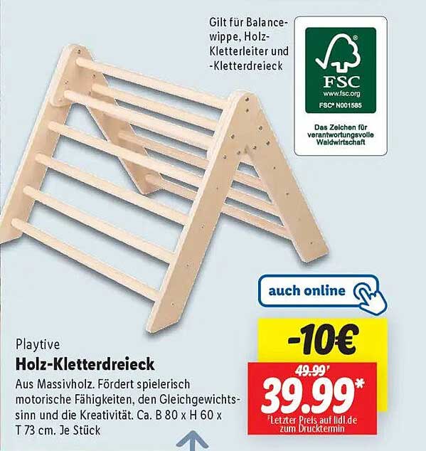 Playtive Holz-Kletterdreieck