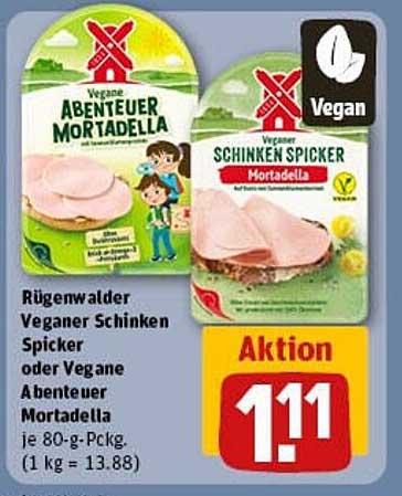 Rügenwalder Veganer Schinken Spicker oder Vegane Abenteuer Mortadella