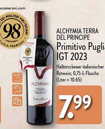 ALCHYMIA TERRA DEL PRINCIPE Primitivo Pugli IGT 2023