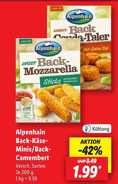 Alpenhain Back-Käse-Minis/Back-Camembert