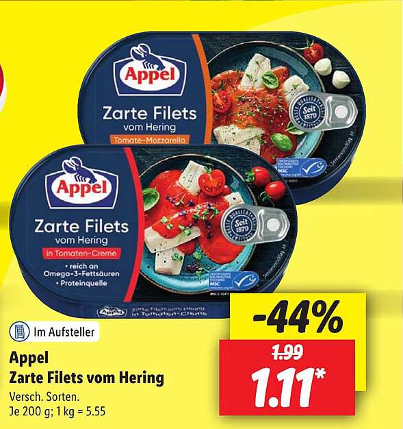 Appel Zarte Filets vom Hering