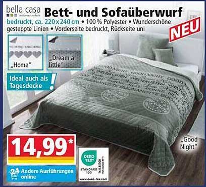 Bett- und Sofäuwurf