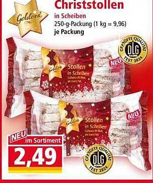 Christstollen in Scheiben