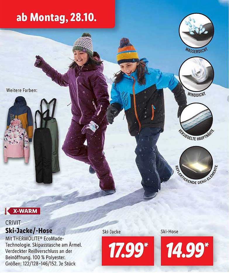 CRIVIT Ski-Jacke/-Hose