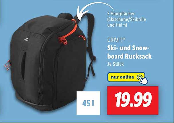 CRIVIT® Ski- und Snowboard Rucksack