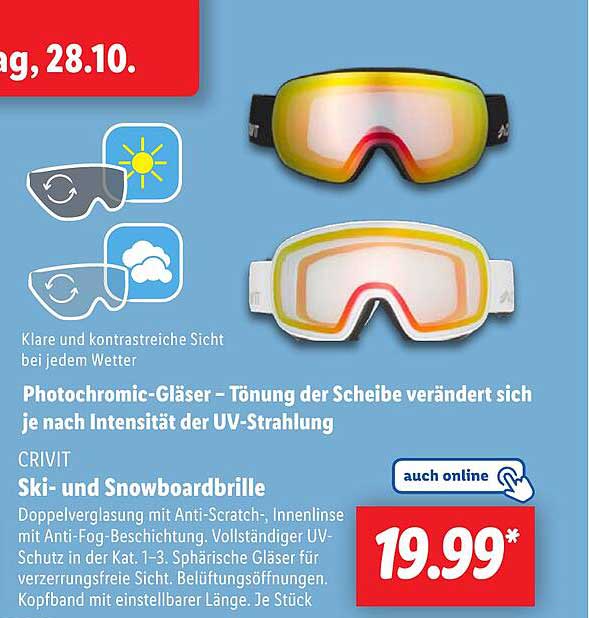 CRIVIT Ski- und Snowboardbrille