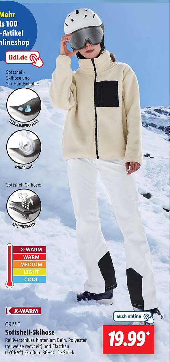 CRIVIT Softshell-Skihose