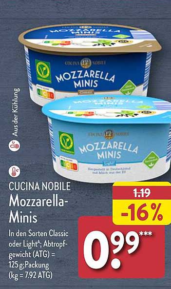 CUCINA NOBILE Mozzarella-Minise