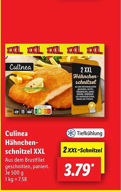 Culinea Hähnchenschnitzel XXL