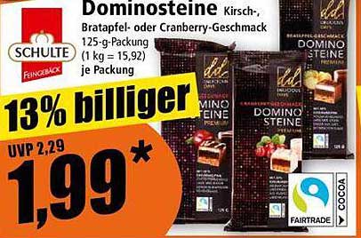 Domino-Steine Kirsch- oder Cranberry-Geschmack