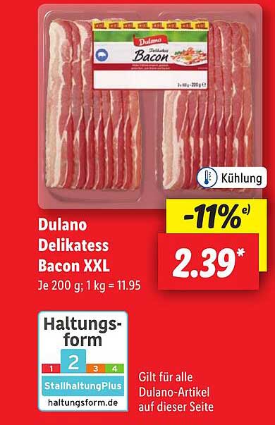 Dulano Delikatess Bacon XXL