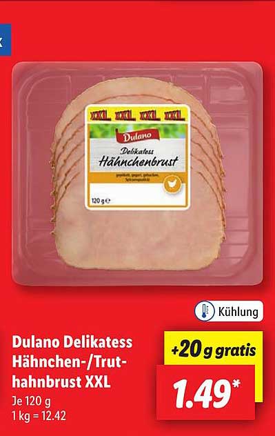 Dulano Delikatess Hähnchen-/Truthahnbrust XXL