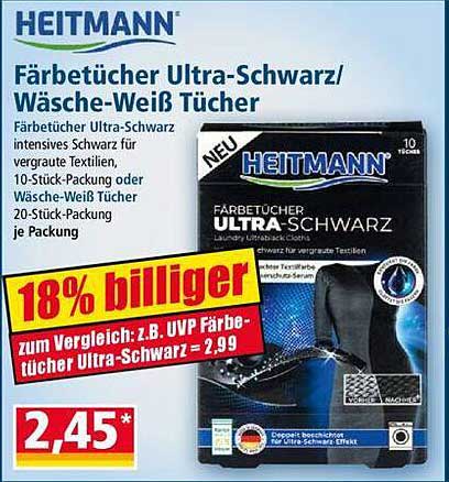 Färbetücher Ultra-Schwarz/Wäsche-Weiß Tücher