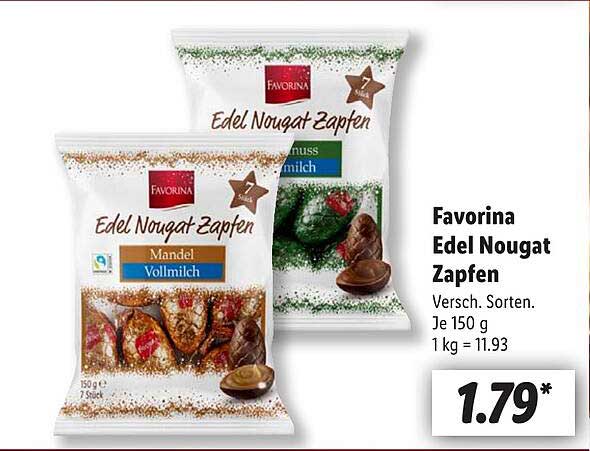 Favorina Edel Nougat Zapfen