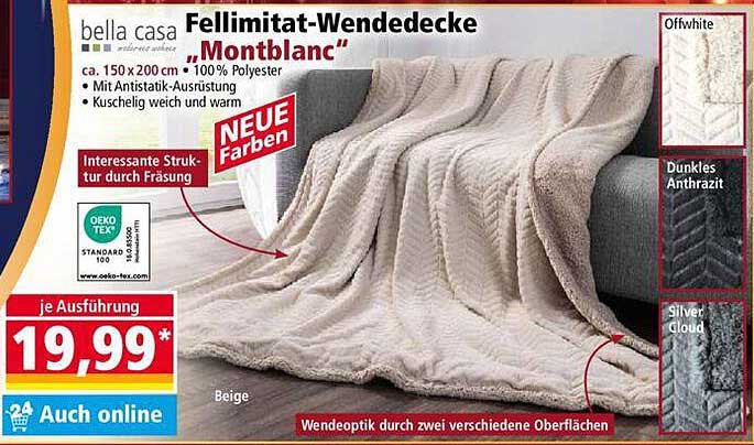 Fellimitat-Wende-decke „Montblanc“