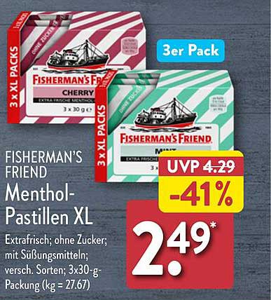 FISHERMAN'S FRIEND Menthol-Pastillen XL