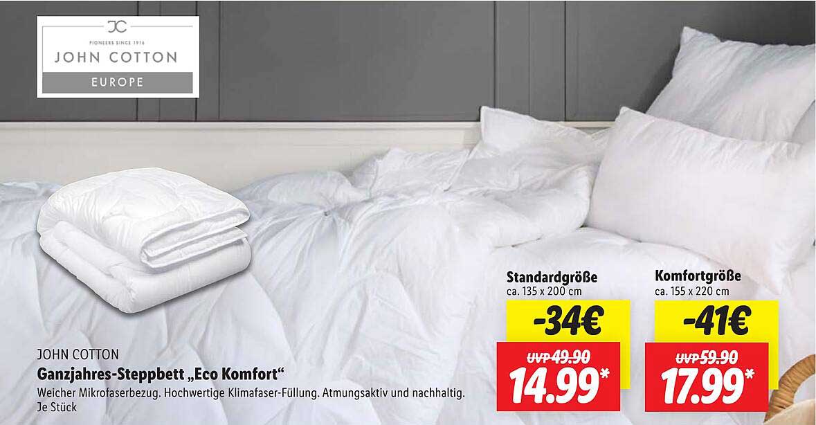 Ganzjahres-Steppbett „Eco Komfort“