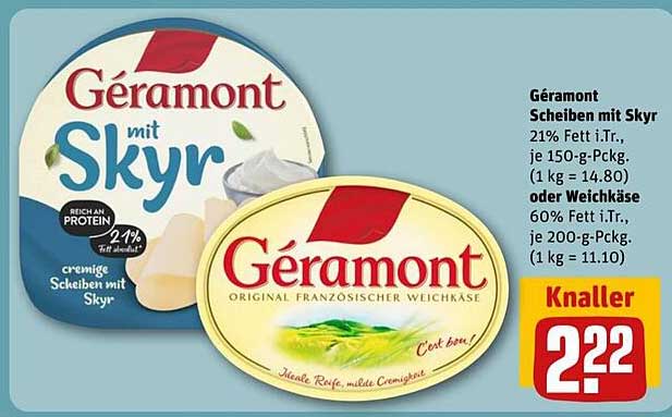 Géramont Scheiben mit Skyr