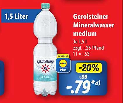 Gerolsteiner Mineralwasser medium