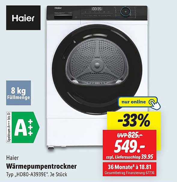 Haier Wärmepumpentrockner