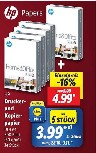 HP Drucker- und Kopierpapier