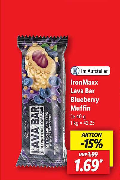 IronMaxx Lava Bar Blueberry Muffin