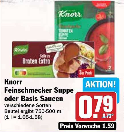 Knorr Feinschmecker Suppe oder Basis Saucen