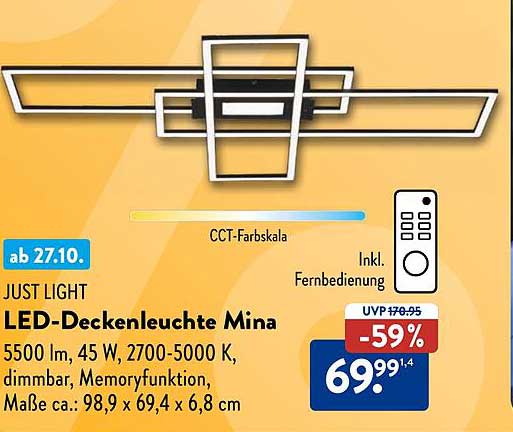 LED-Deckenleuchte Mina