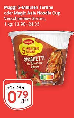 Maggi 5-Minuten Terrine Spaghetti in Tomatensauce