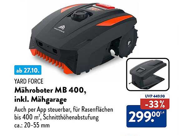 Mähroboter MB 400, inkl. Mähgarage