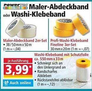 Maler-Abdeckband oder Washi-Klebeband