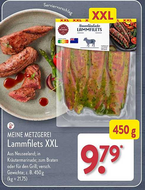 MEINE METZGEREI Lammfilets XXL