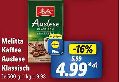 Melitta Kaffee Auslese Klassisch