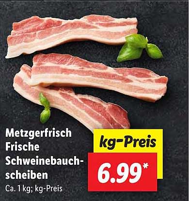 Metzgerfrisch Frische Schweinebauchschnitten