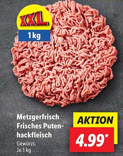 Metzgerfrisch Frisches Putenhackfleisch