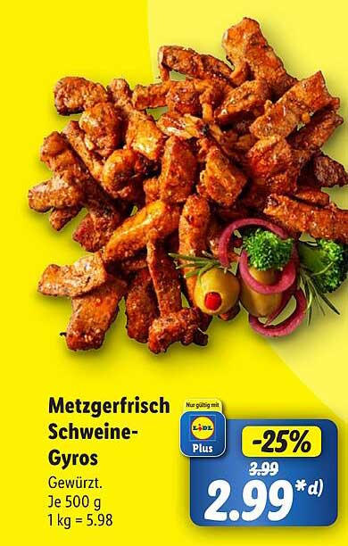 Metzgerfrisch Schweine-Gyros