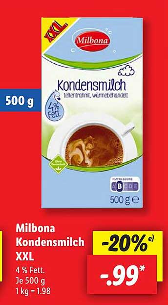 Milbona Kondensmilch XXL