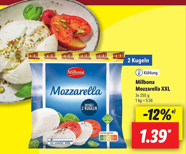 Milbona Mozzarella XXL