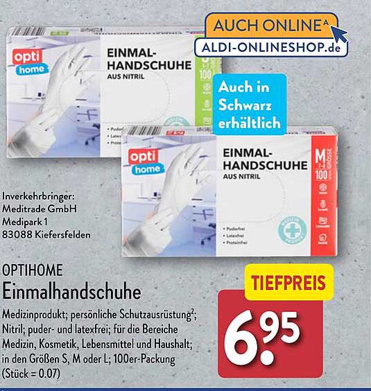 OPTIHOME Einmalhandschuhe