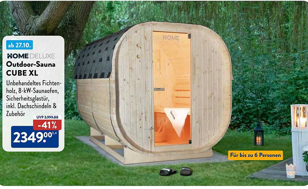 Outdoor-Sauna CUBE XL