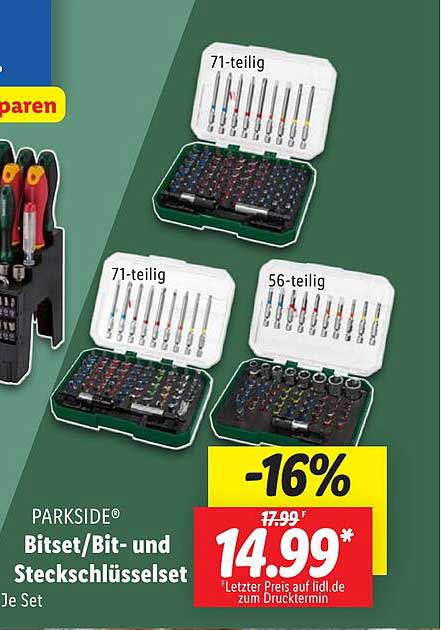 PARKSIDE Bitset/Bit- und Steckschlüsselset