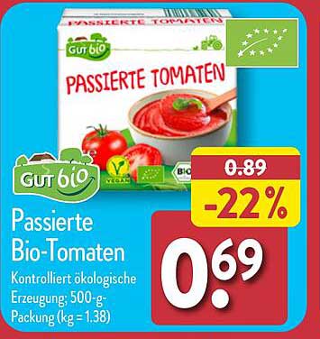 Passierte Bio-Tomaten