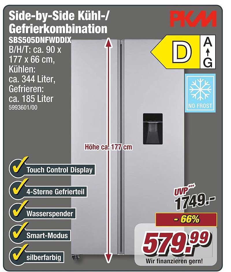 PKM Side-by-Side Kühl-/Gefrierkombination