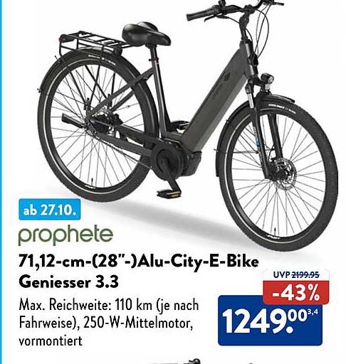 prophete 71,12-cm-(28"-)Alu-City-E-Bike Genießer 3.3