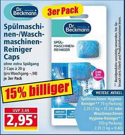 Spülmaschinen-/Waschmaschinen-Reiniger Caps