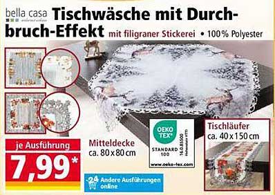 Tischwäsche mit Durchbruch-Effekt