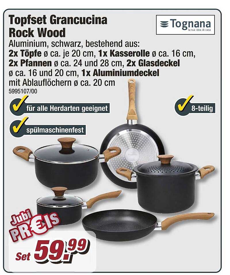 Topfset Grancucina Rock Wood