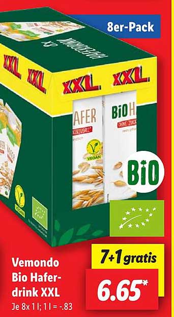 Vemondo Bio Haferdrink XXL